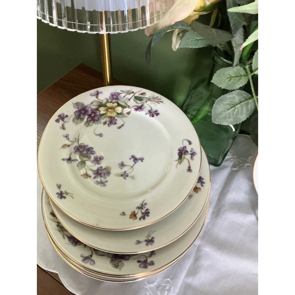 Meito Norleans Adele Dessert Plates, Set of 8, Vintage Japanese China